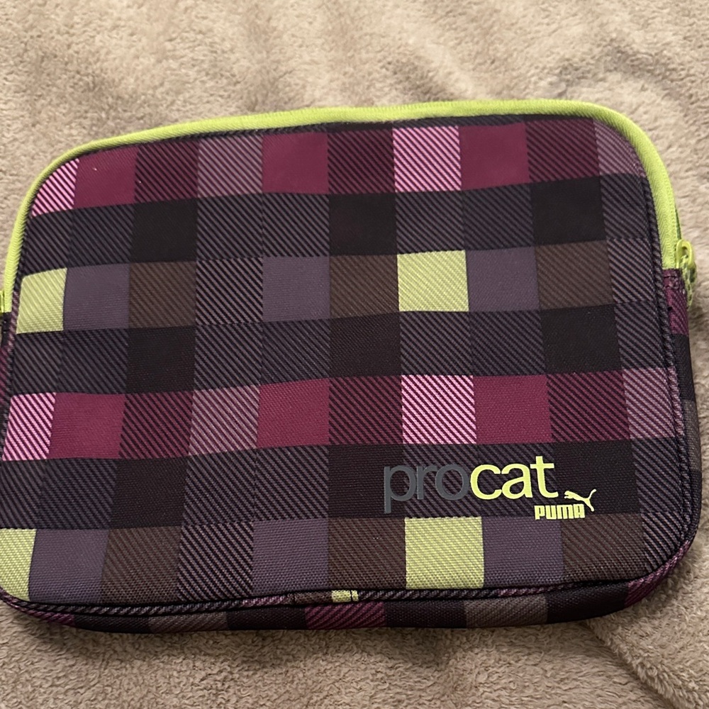 Puma ProCat Plaid Tablet Case - Purple and Green